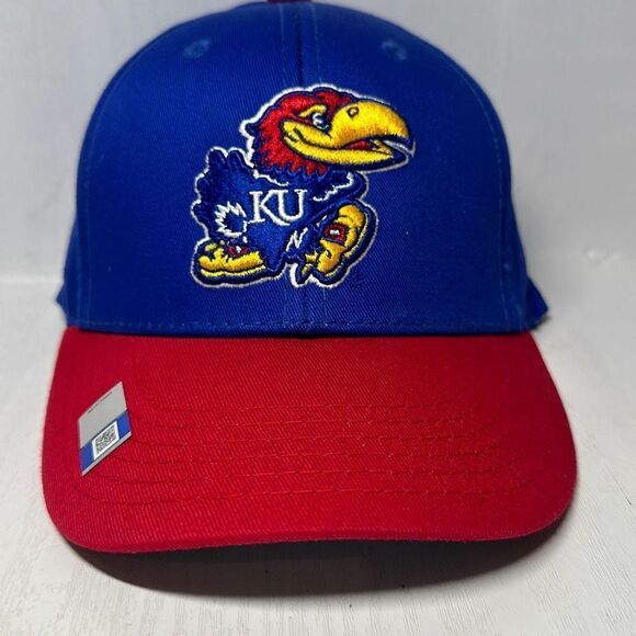 Going Yard Youth Size KU Kansas Jayhawks Rock Chalk Jayhawk Cap Baseball Hat Red - Picture 1 of 6